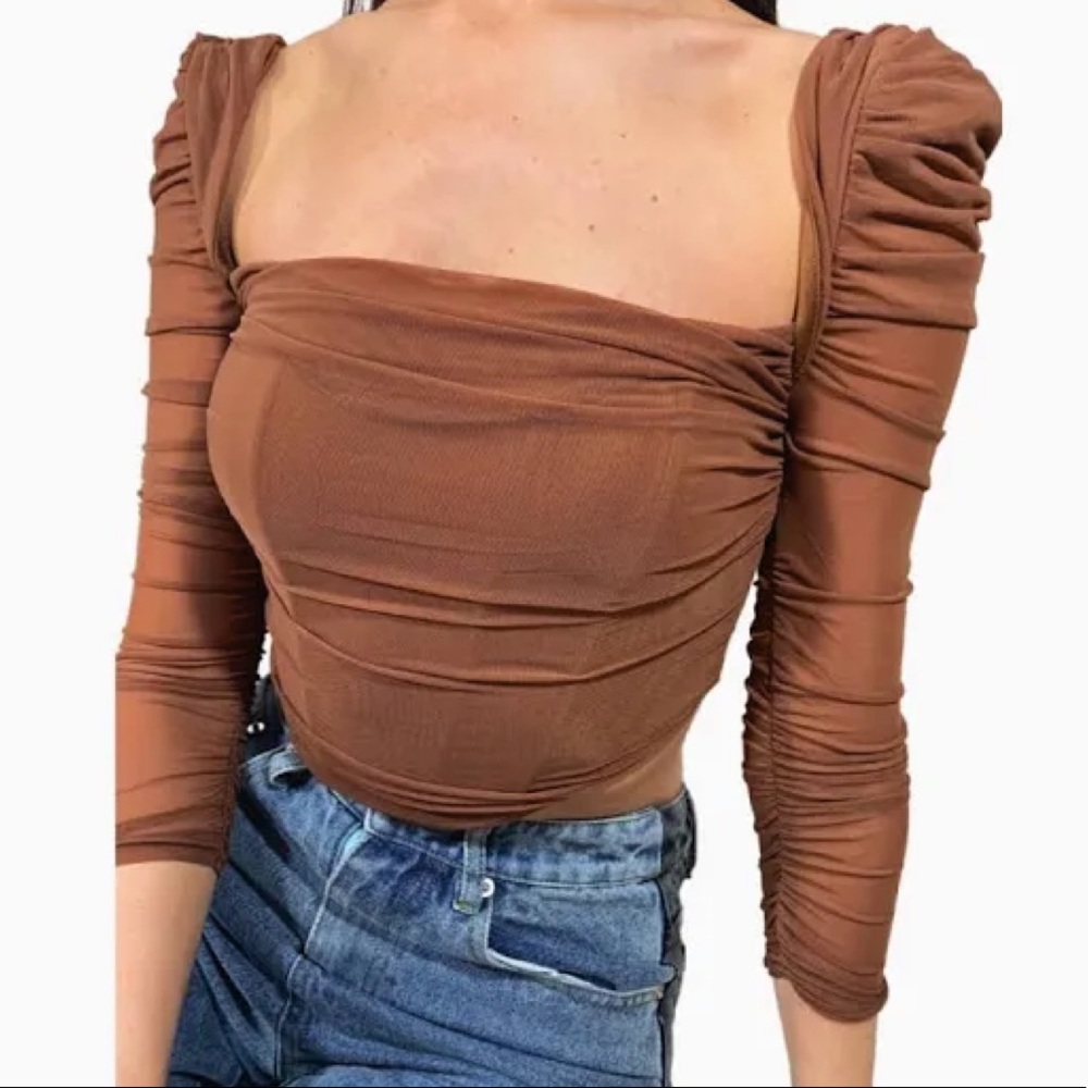 Brown corset top